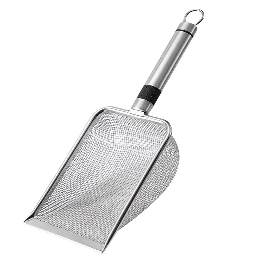 Stainless Steel Cat Litter Scoop with Fine Mesh | Small Hole Design for Efficient Waste Screening | 3.8mm Precision Filtration | 1-Pack