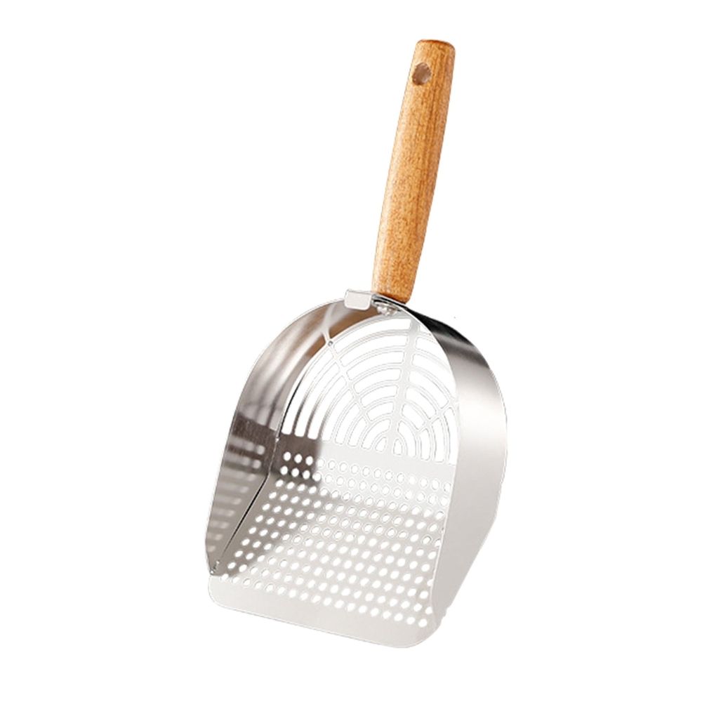 Cat Litter Scoop, Stainless Steel Mesh Scooper, Long Handle Deep Shovel, Metal Litter Scoop For Litter Box Kitten Pooper Lifter