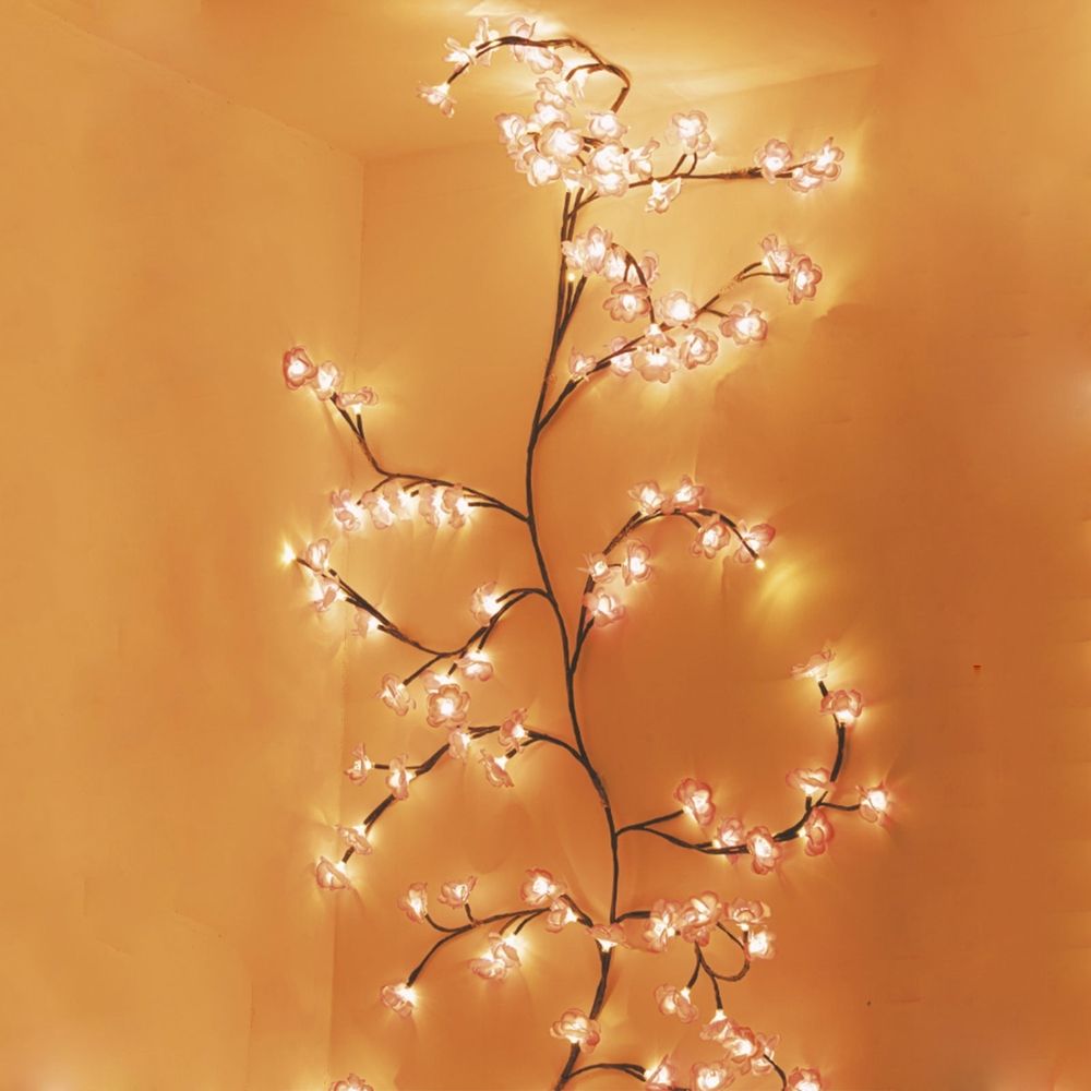 Led Wall Tree Branch Lights with Remote Control | 8 Lighting Modes | Flexible Branches| Warm White Garland for Bedroom & Interior Wall Decor