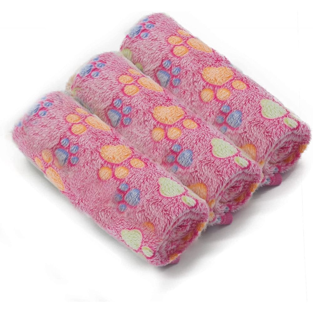 3Pack Cat and Dog Blanket - Soft & Warm Fleece Flannel Pet Blanket, Great Pet Throw for Puppy, Small Dog, Medium Dog & Large Dog