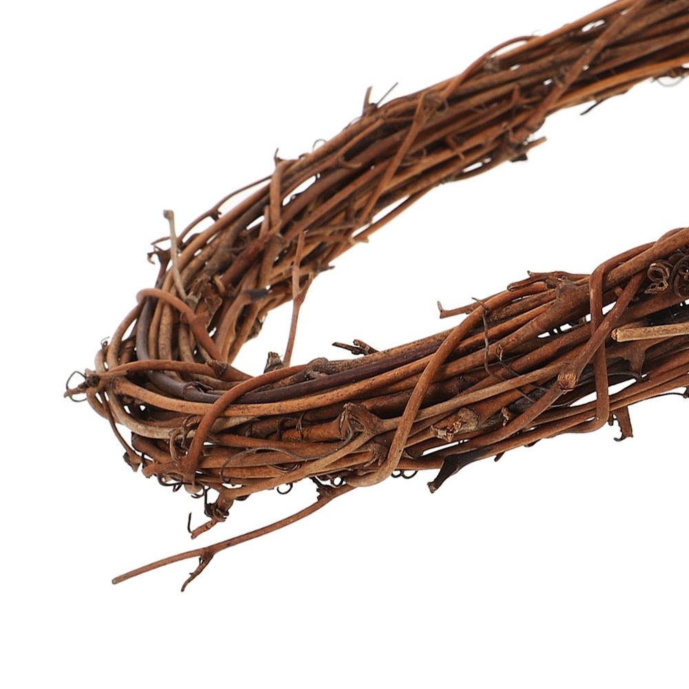 Natural Grape Vine Wreath 25cm Vine Branch Wooden Hoop, Used for Christmas Crafts and Home Decoration