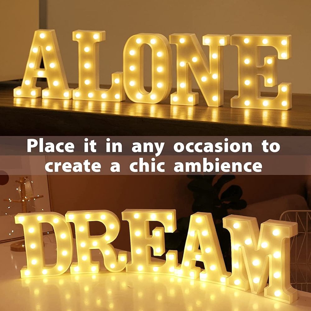 LED letter lights, illuminated letters, illuminated letters, night lights, wedding, birthday, party, battery powered Christmas lights, home bars