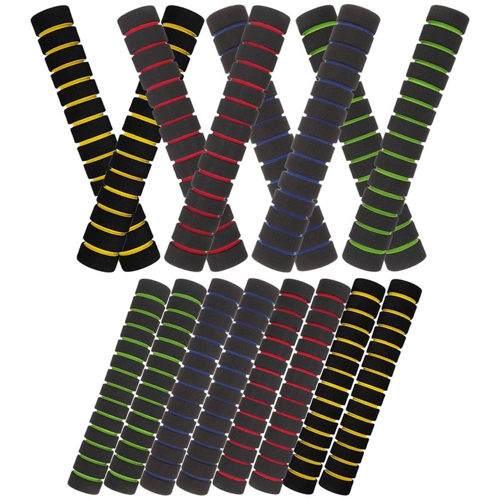 Yellow Sponge Grip Covers 8 Pairs Anti- Handle Wraps for Outdoor Sports, Water Activities, and Fitness Equipment