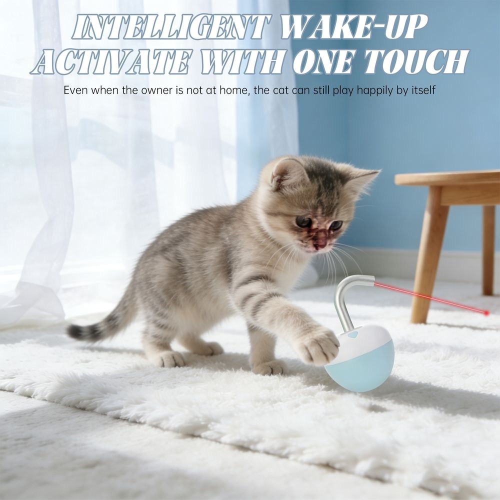 Laser Pointer with Unique Design, USB-Rechargeable lazer pointer for cat for fun indoor kitten play, Cat Gifts for Multi-Cat Families, Blue