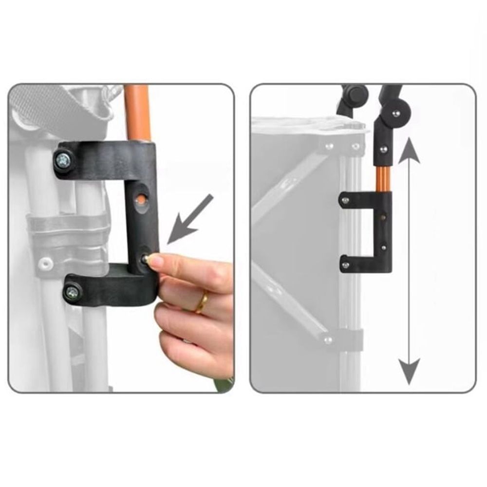 Folding Handcart Push Handle Trolley Handle Attachment Removable Foldable Beach Cart Handle Utility Wagon Cart Part