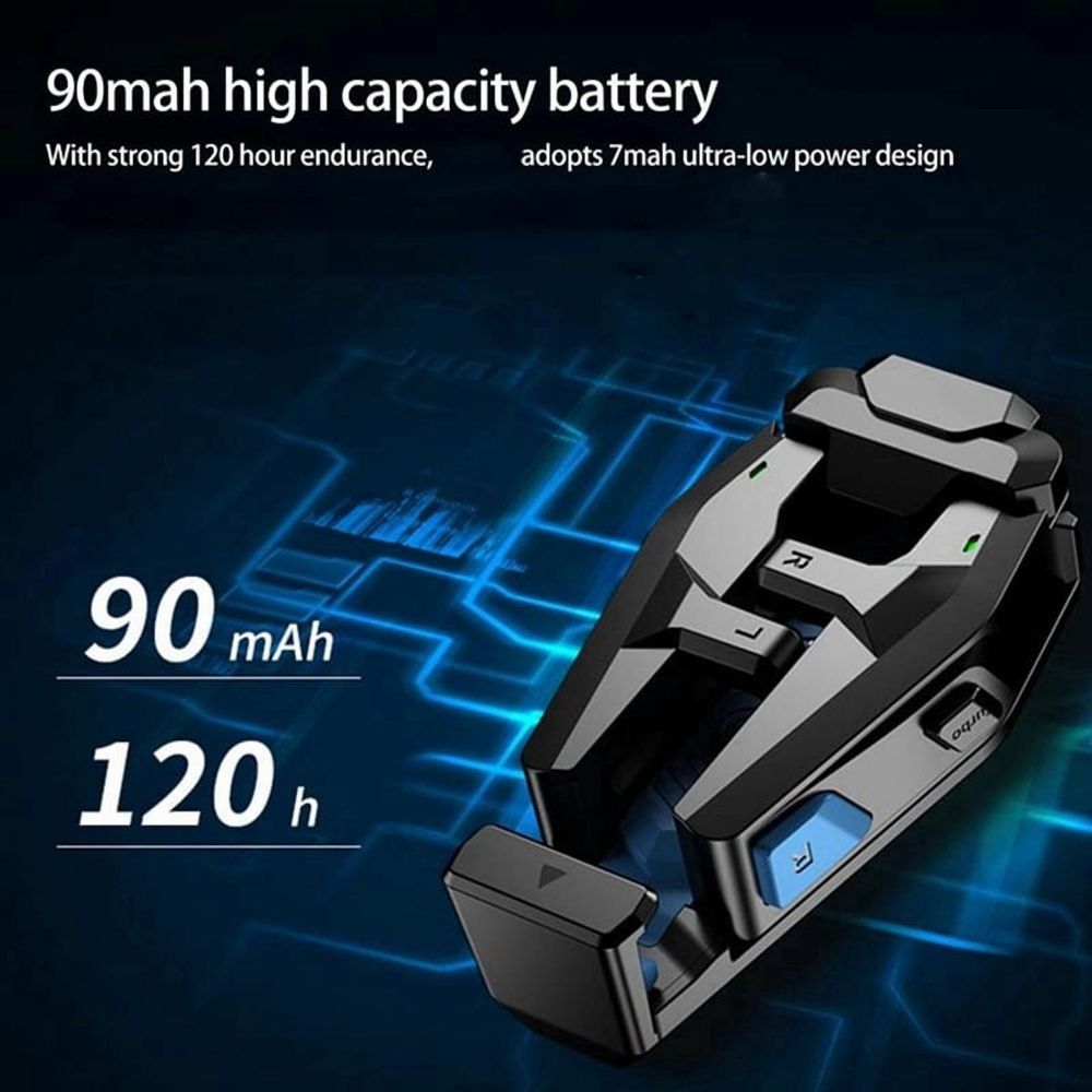 2X Useful Game Console Long Standby Time Black Game Controller Capacitive Touch Burst Gameplay Gamepad