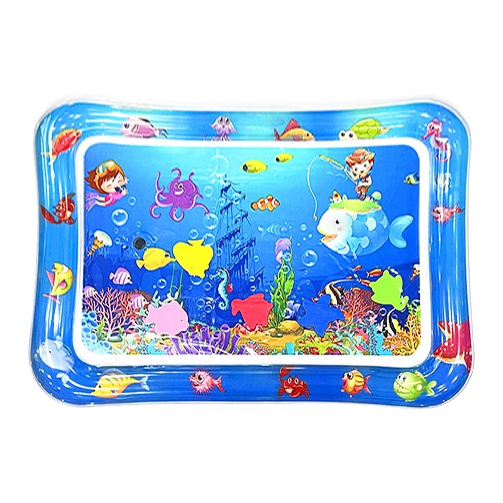 Thickened Water Sensory Play Mat 26x18.5 Inch Interactive Water Sensor Mat with Fish for Kids Toddlers Pet Cats Summer Outdoor Indoor Play