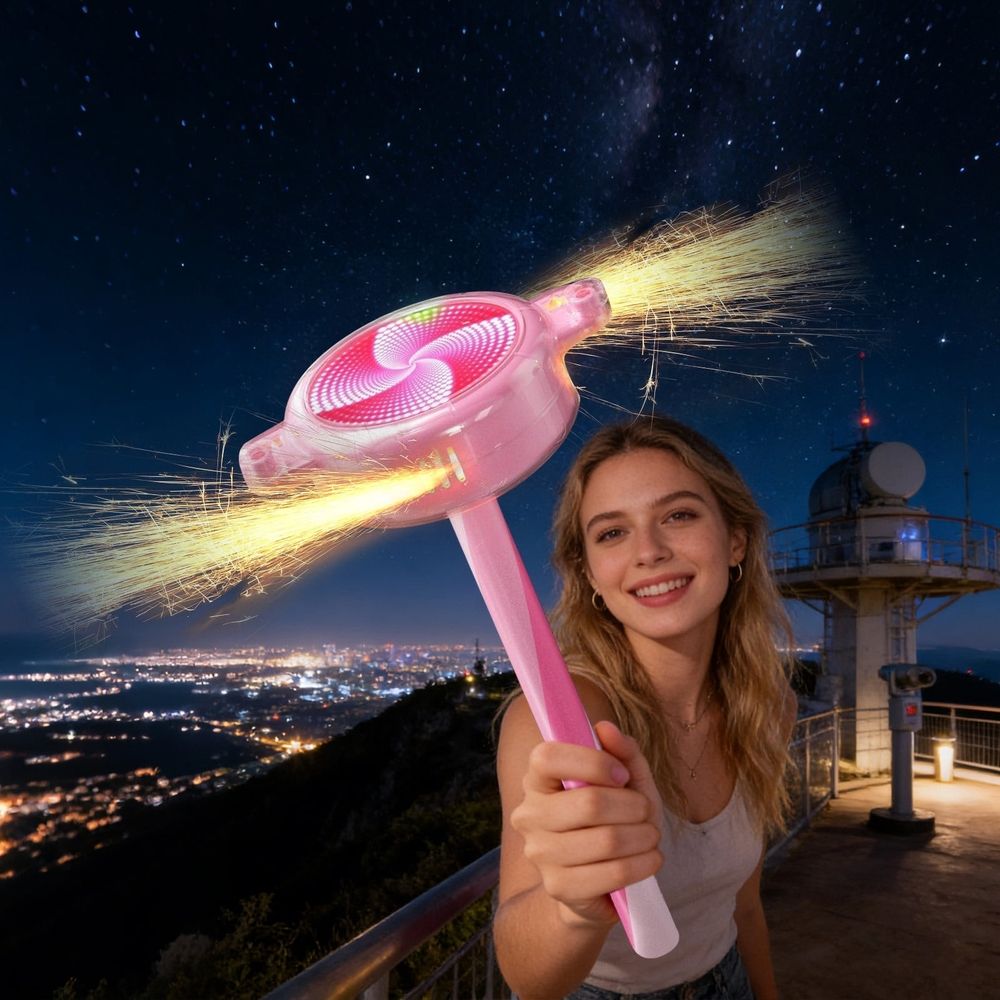 Remote Control Sparkler Spinners Toy Automatic Rechargeable Rotating LED Sparkler Rod Flameless Safe Celebration Party Toy for Year Wedding Birthday Gift for Kids Adults