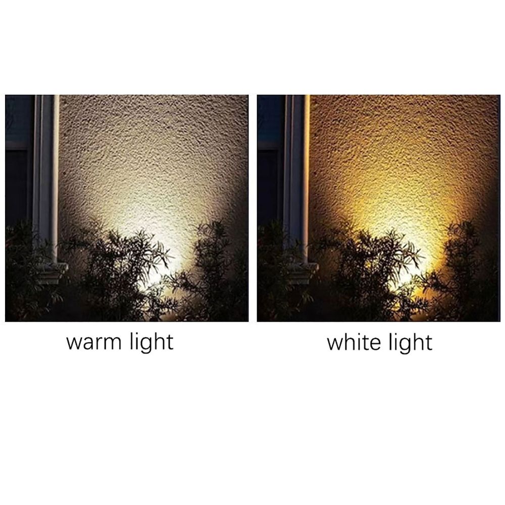 Solar Outdoor Lights Stainless Steel IP67 Waterproof Landscape Spotlights 2W 300LM for Yard Garden Patio Walkway Decoration
