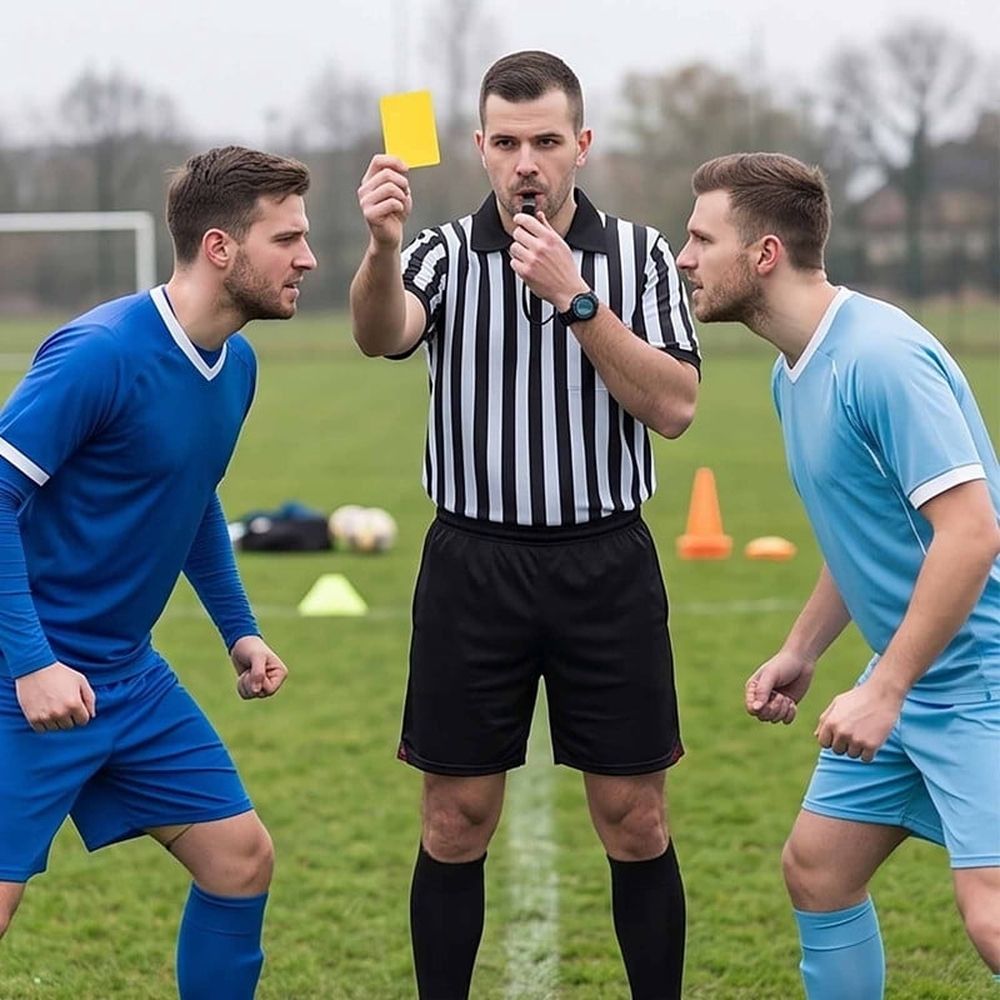 Soccer Referee Kit with Flags, Red/Yellow Cards, Whistle & Storage Bag, Complete Assistant for Amateur and Professional Matches (1 Kit)