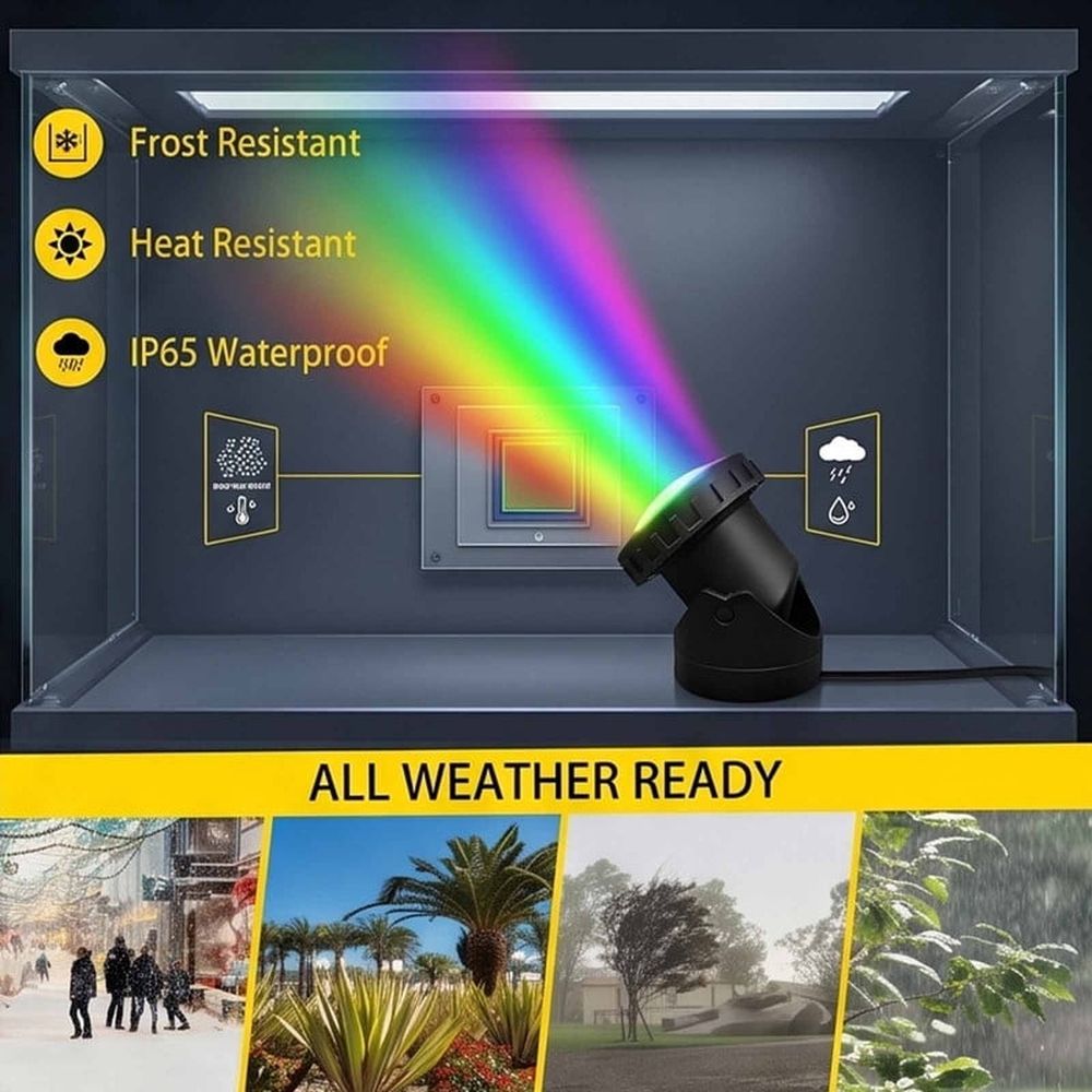 Solar Underwater Pond Lights Multi-Color Waterproof Solar Pond Lights for Pool Fountain Waterfall with Adjustable Head and Panel