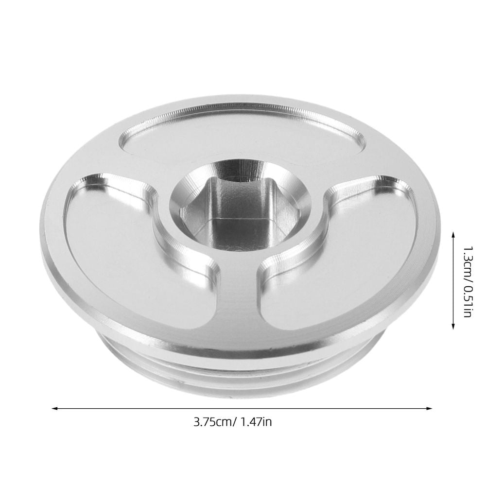 2Pcs Plated Silver Motorcycle Engine Oil Filler Cap Bolts Easy Installation Durable Finish