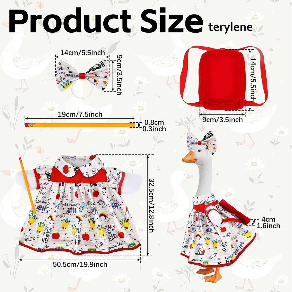 Outfits, Back to School Theme, Polyester Fabric, for Your front Door Lawn or Garden During Back to School Season