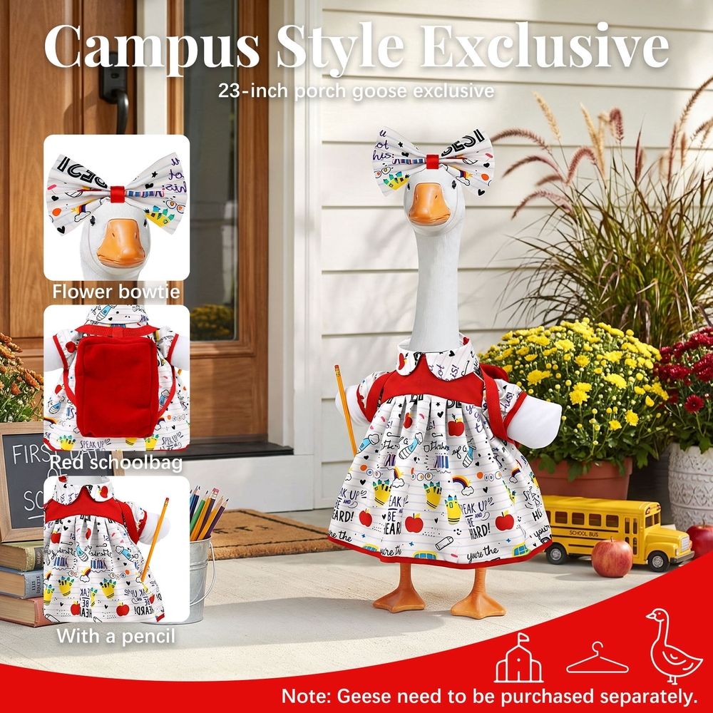 Outfits, Back to School Theme, Polyester Fabric, for Your front Door Lawn or Garden During Back to School Season