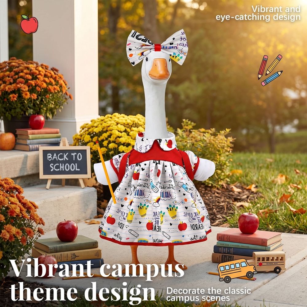 Outfits, Back to School Theme, Polyester Fabric, for Your front Door Lawn or Garden During Back to School Season