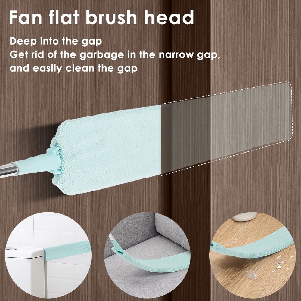 Retractable Gap Dust Cleaner Brush with Long Handle (9 to 37 inches),Microfiber Hand Duster,Telescopic Dust Brush for Wet and Dry,Under Appliance/Refrigerator/Furniture Cleaning Tool