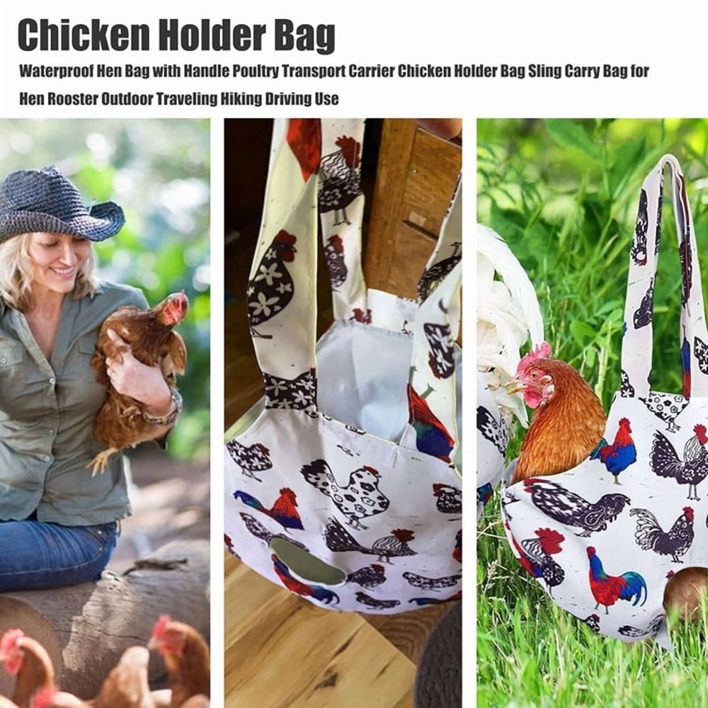2X Chicken Holder Bag Hen Sling Carry Bag Chicken Carrier with Handle Chicken Supplies Chicken Medic Bag Catching Bag,B