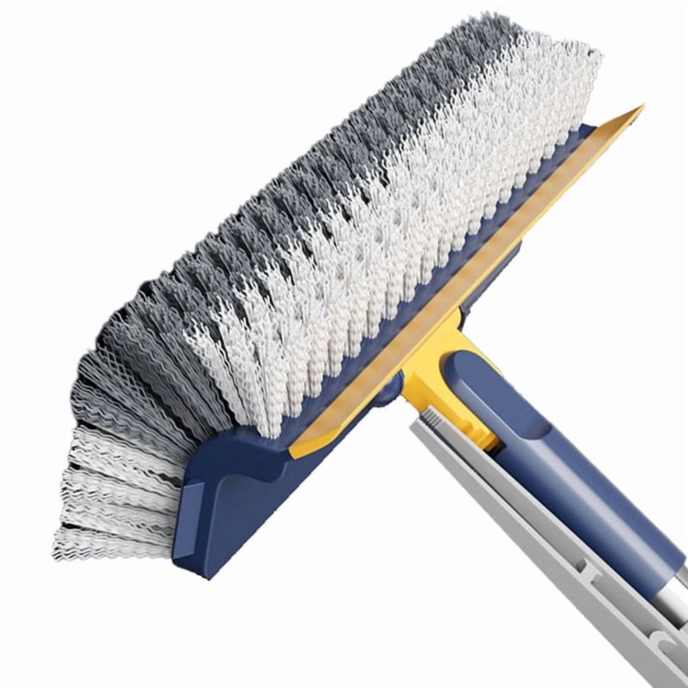2X Long-Handled Floor Brush, Multi-Functional Scraping and Cleaning Brush, Cleaning Without Blind Spots Blue