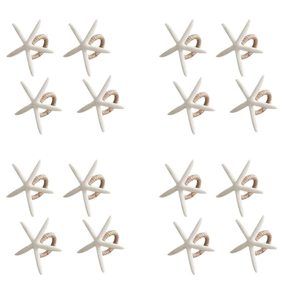 Napkin Rings Set of 16, Sea Star Napkin Ring for Starfish for Tables, Wedding, Birthday, Banquet, Christmas