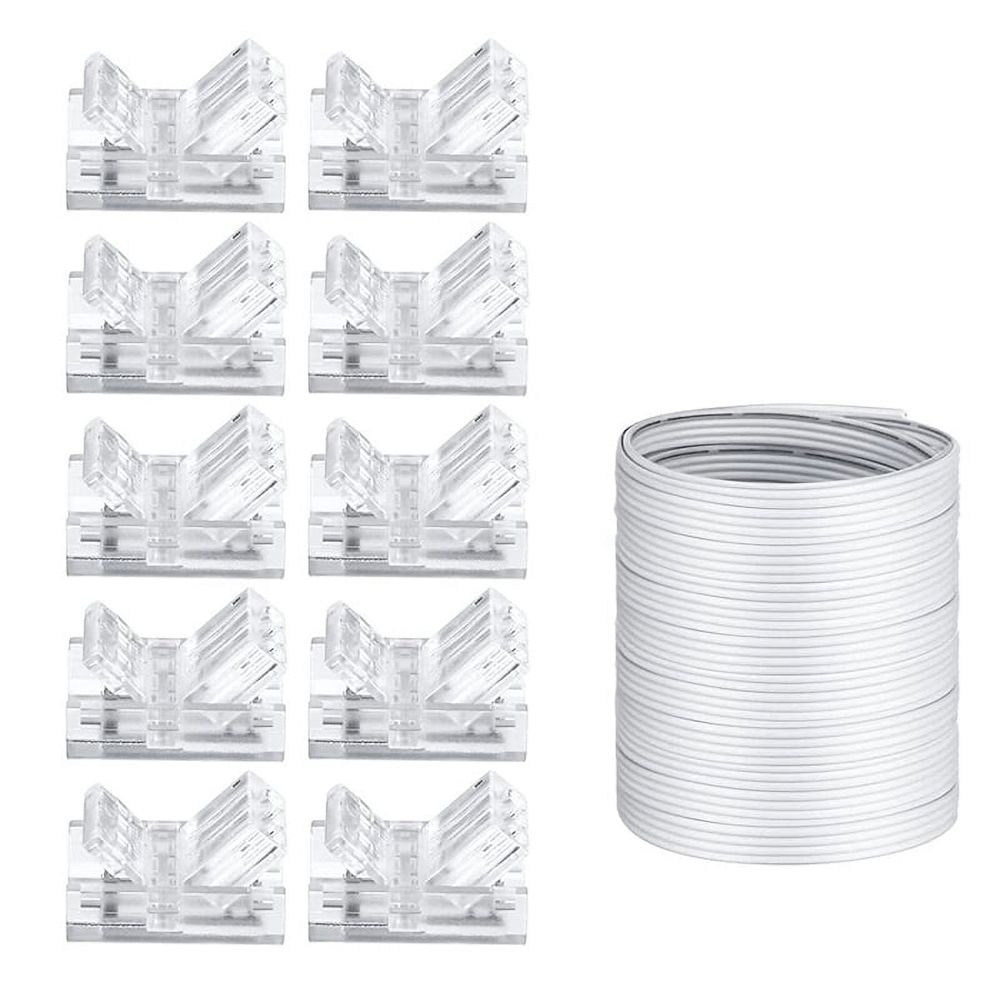 32.8Ft RGB Extension Cable Wire Cord 4 Pin, 10 mm LED Light Strip Connectors, for LED RGB Strip Light