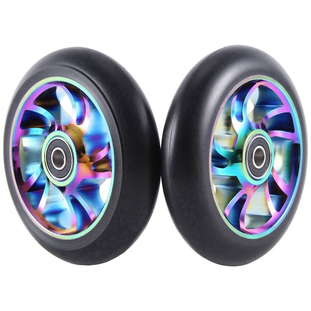 2Pcs 110 mm Colorful Aluminium Stunt Scooter Wheels Aluminum Scooter Wheel Scooter Accessories