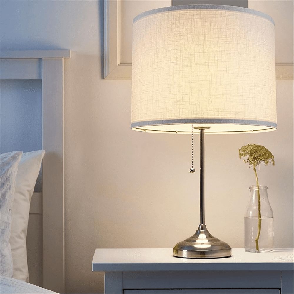 2Pcs Drum Lampshade, Lamp Shades for Table Floor Lamp, White Shades, Easy Assembly Replacement Lampshades
