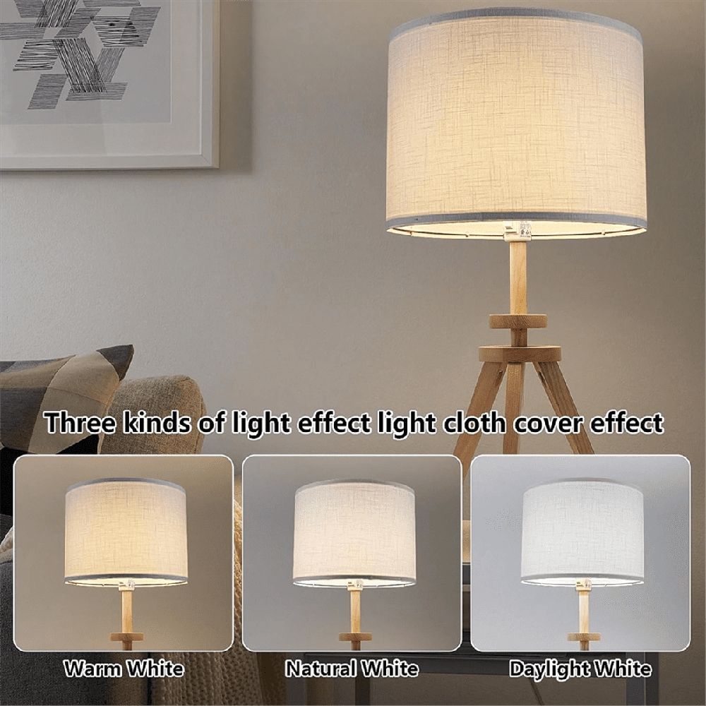 2Pcs Drum Lampshade, Lamp Shades for Table Floor Lamp, White Shades, Easy Assembly Replacement Lampshades