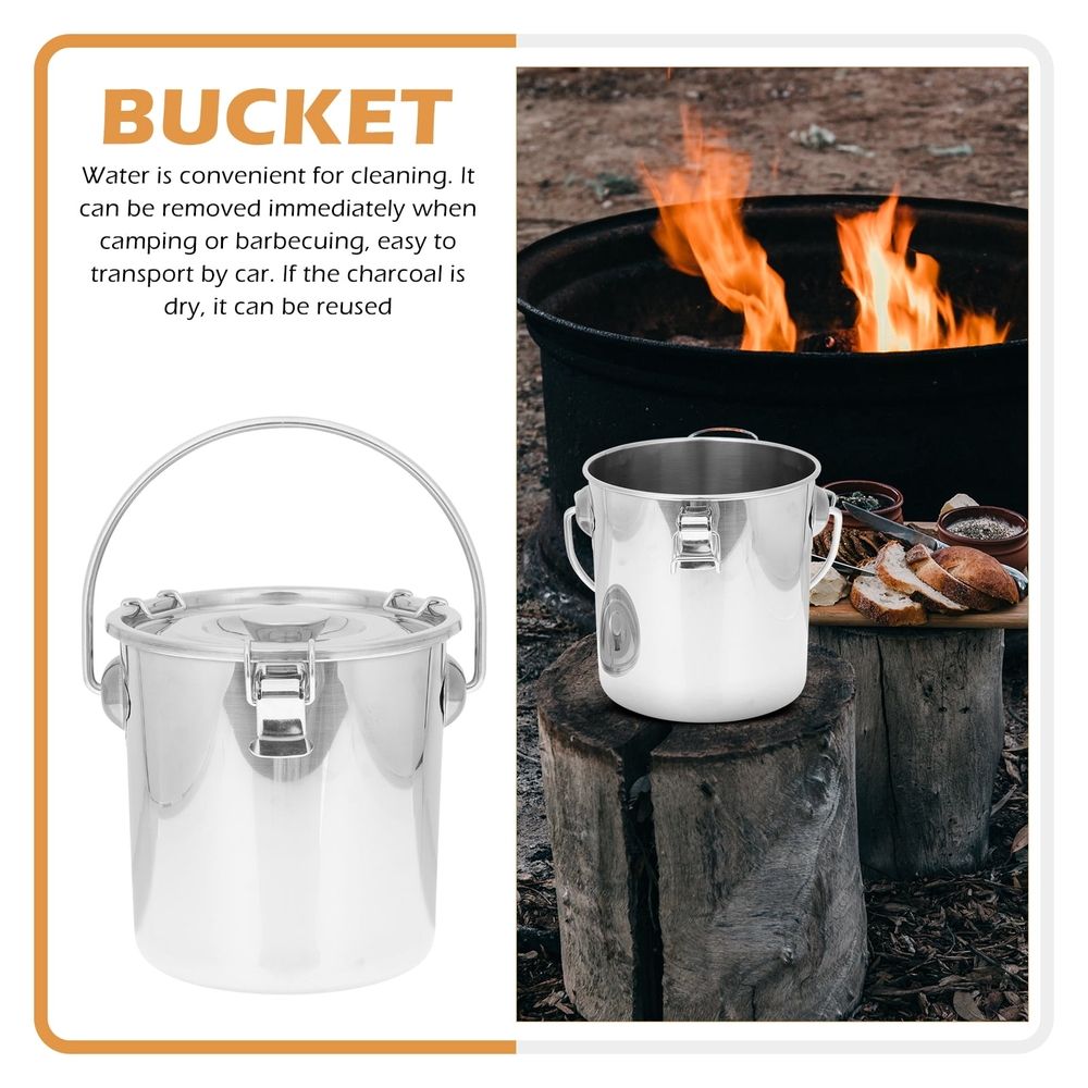 Fire Extinguisher Bucket Airtight Stainless Steel for Outdoor