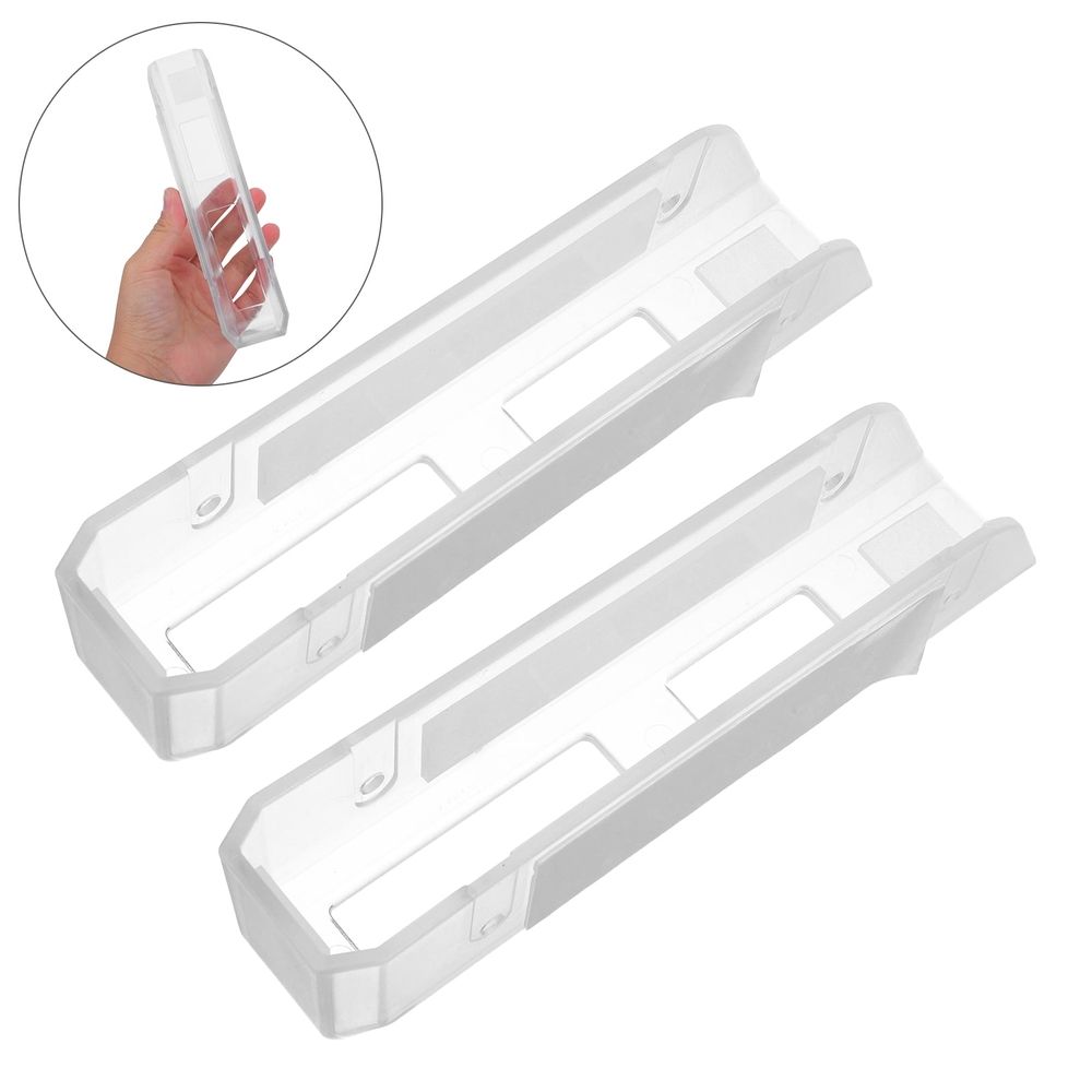 1Pair Multi Device Clear Laptop Wall Mount Stand with Adhesive and Screw Installation