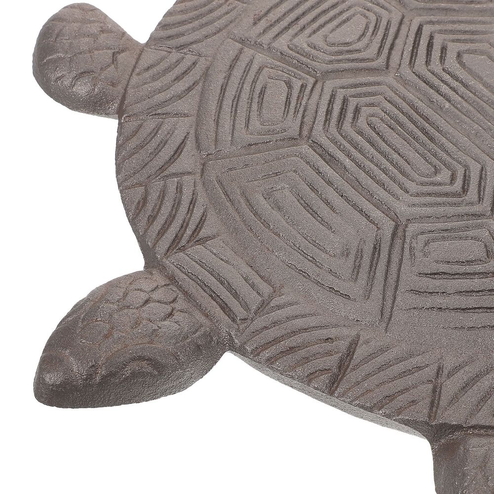 Durable Cast Iron Turtle Stepping Stone Coffee for Outdoor Decor