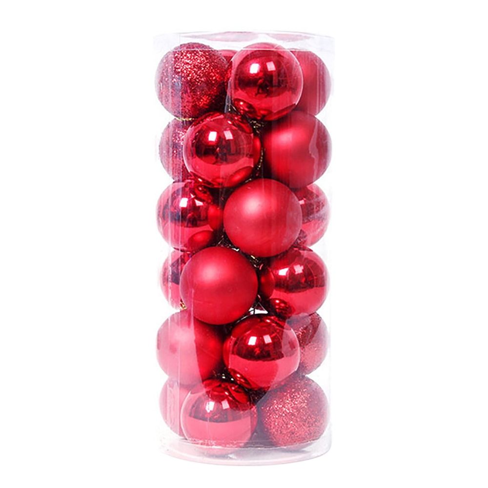 24PCS Shatterproof Christmas Ball Ornaments - 1.2" to 3" Assorted Size Xmas Tree Decorations, Hanging Balls for Holiday Wedding Party Home Decor