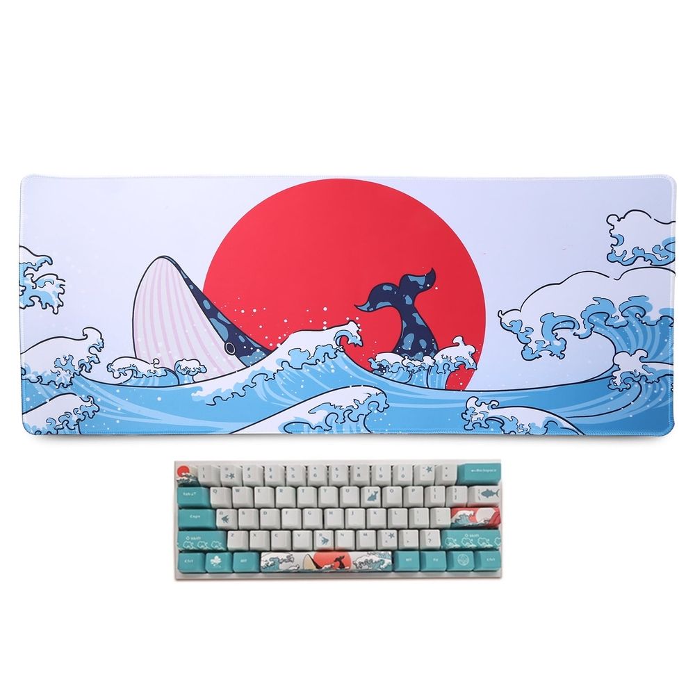 Large Gaming Mouse Pad Computer Gamer Keyboard Coral Sea Mouse Mat Non-slip Desk Mousepad For PC Desktop Computer Mouse