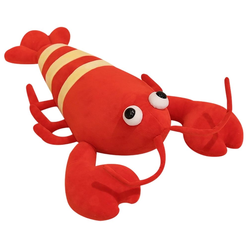 13.78 Inch Cute Lobster Plush Toy, Soft Stuffed Red Crayfish Plushie for Kids, Adorable Hugging Animal Pillow for Bed Sofa Playroom Decor