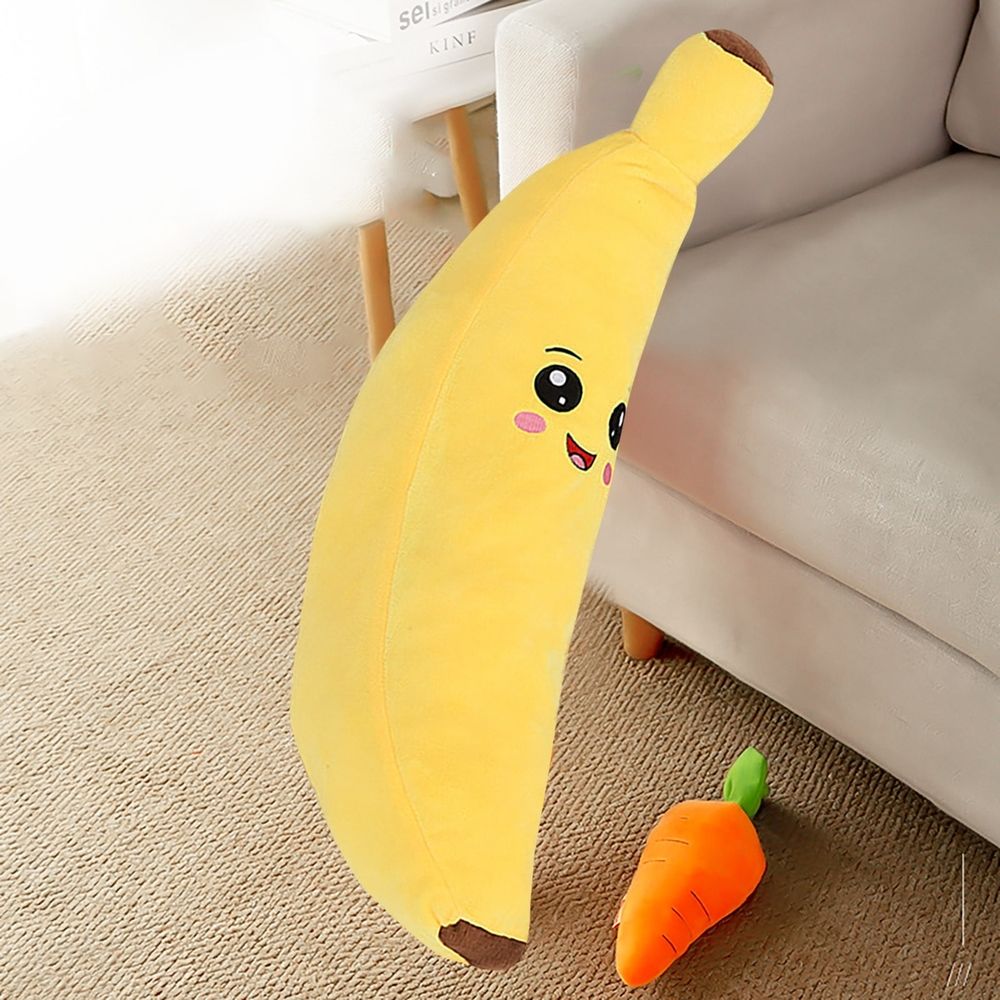 Banana Plush Dog Toy,Interactive Squeaky Stuffed Pet Toy for Puppies Cats,Soft PP Cotton Chew Plaything,Yellow 10.24in