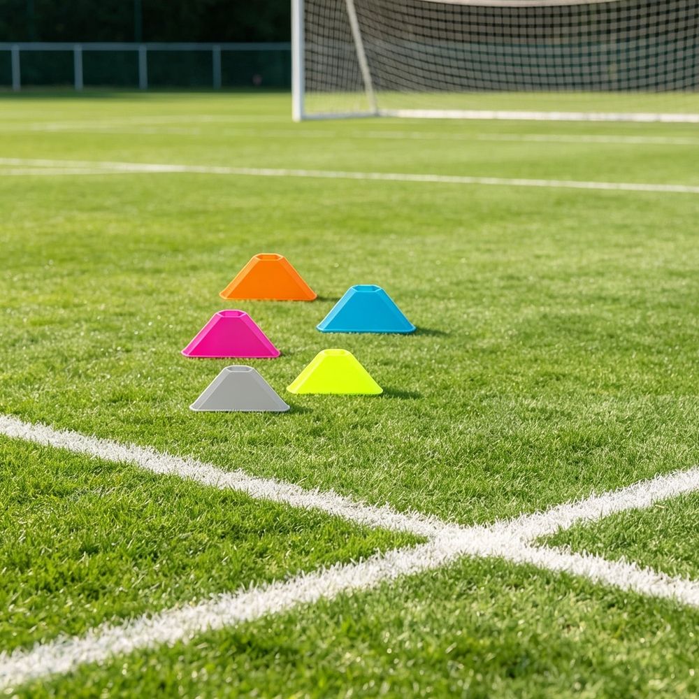30-Piece Soccer Practice Equipment Set with Football Training Markers for Youth, School PE Classes and Skill Development