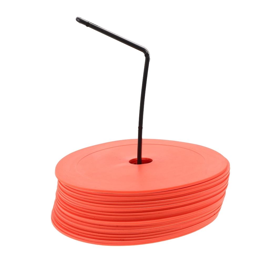 1 Set Flat Soccer Training Cones with High Contrast Markers for Effective Group Sports Drills and Practice