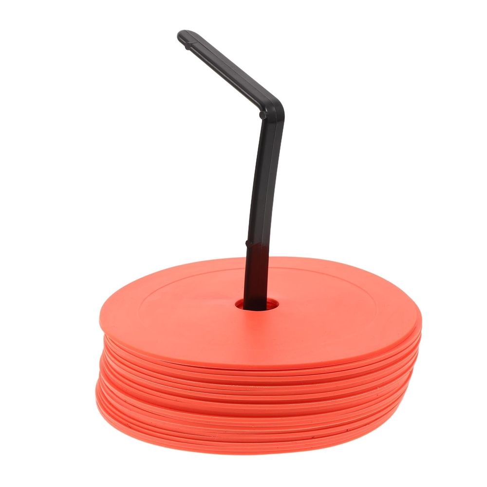 1 Set Flat Soccer Training Cones with High Contrast Markers for Effective Group Sports Drills and Practice