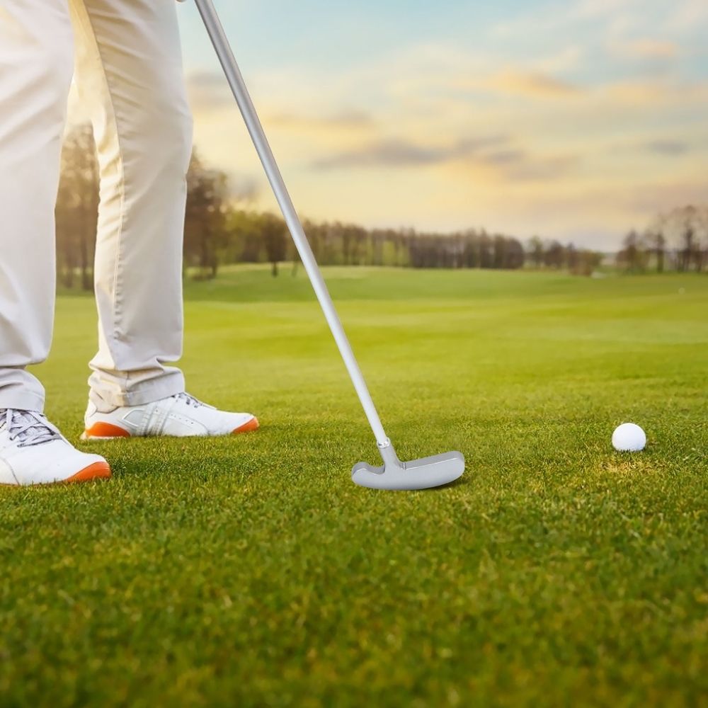 Portable Golf Putter Rod Set, Plated Alloy, Practical Training Tool for Golf Practice and Improvement