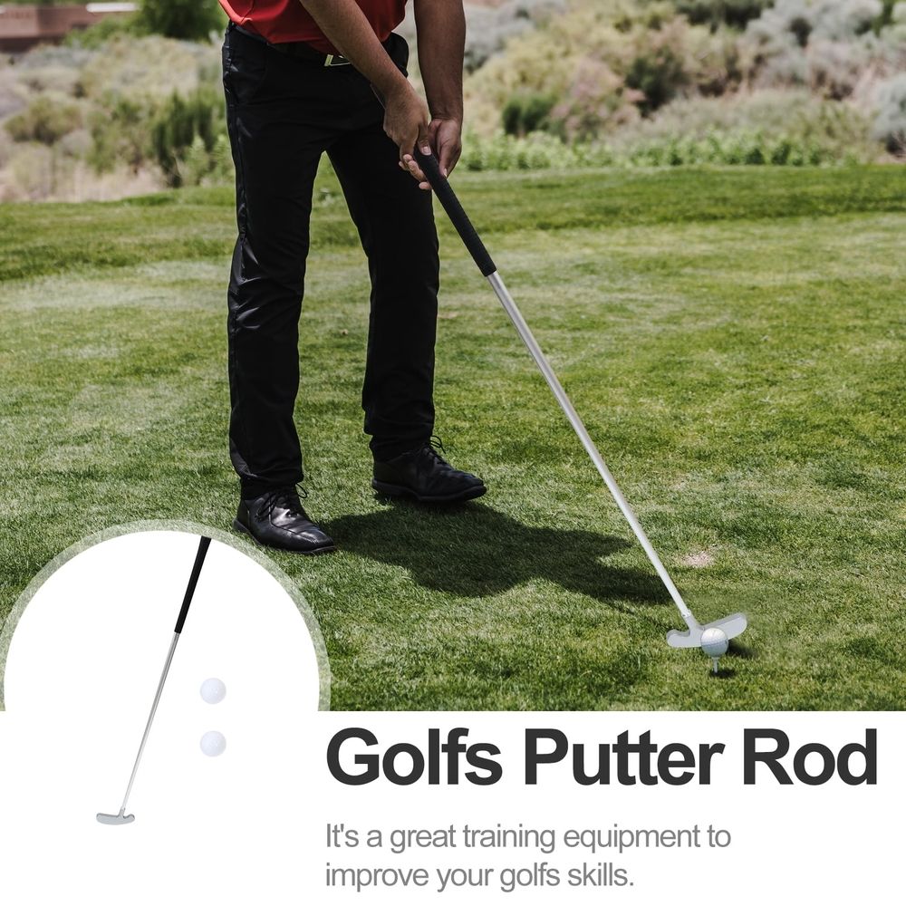 Portable Golf Putter Rod Set, Plated Alloy, Practical Training Tool for Golf Practice and Improvement