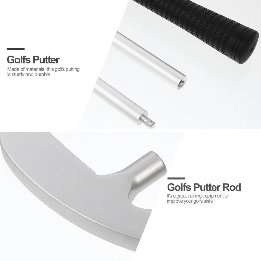 Portable Golf Putter Rod Set, Plated Alloy, Practical Training Tool for Golf Practice and Improvement