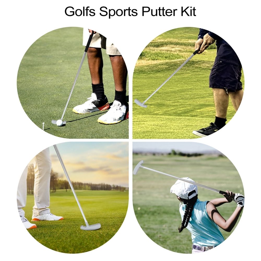 Portable Golf Putter Rod Set, Plated Alloy, Practical Training Tool for Golf Practice and Improvement