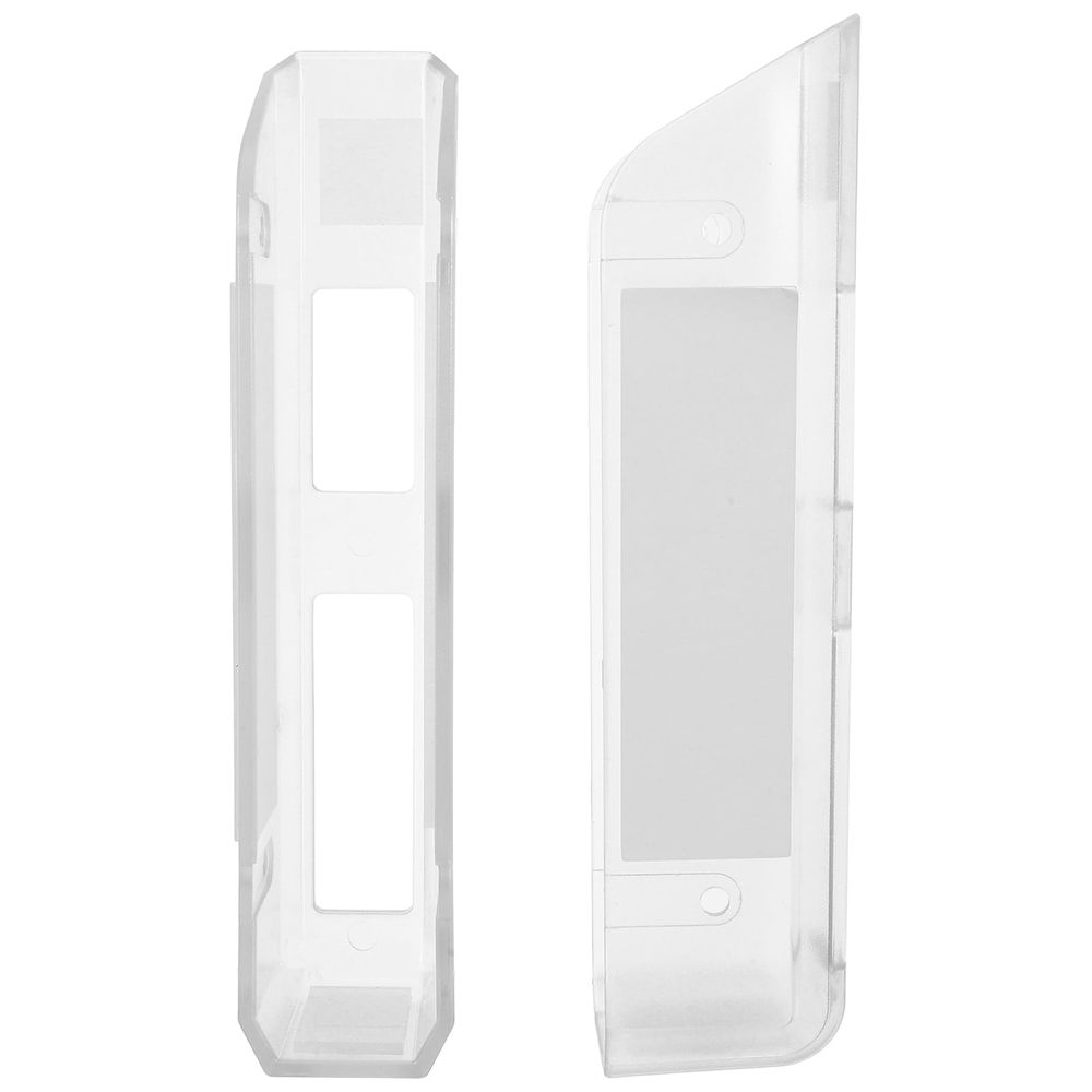 1Pair Multi Device Clear Laptop Wall Mount Stand with Adhesive and Screw Installation