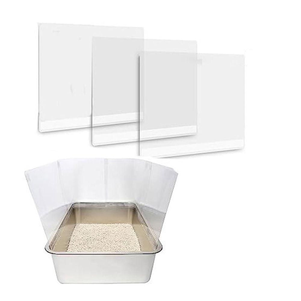6X Cat Litter Box Pee , High Sided Litter Box Splash Guard, Seamless Urine Leakage Enclosure