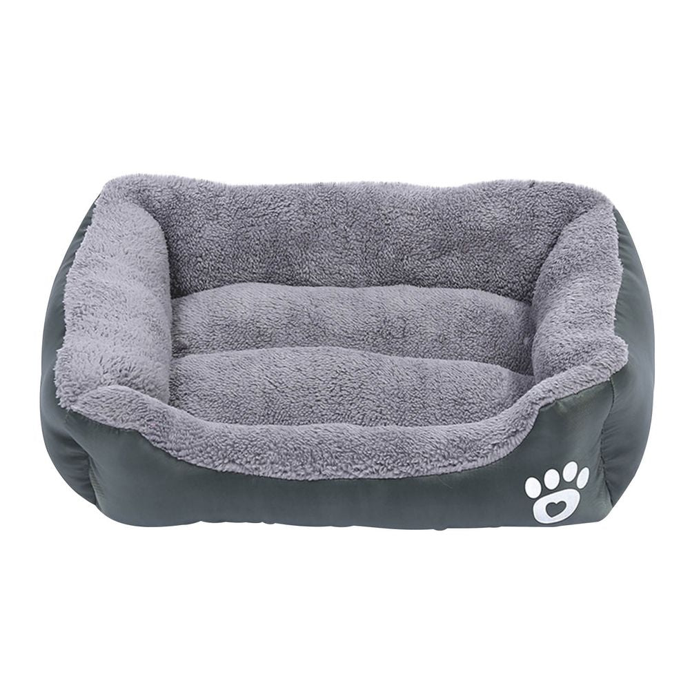 Dog Beds for Small Medium Large Dogs and Cats, Soft Plush Dog Sofa Bed, Washable Pet Bed, Dog Bed with Removable Washable Cover, Gray S