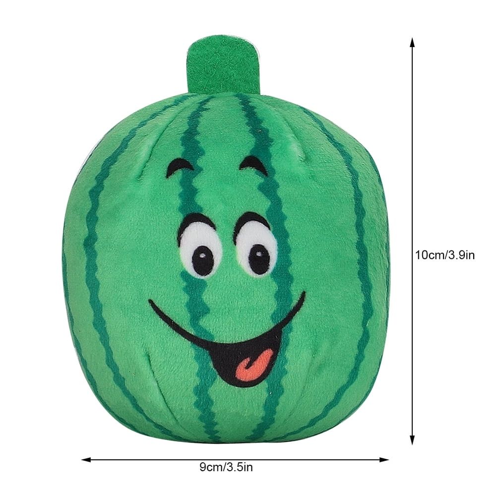 4Pcs Pet Soft Plush Watermelon Toy Dogs Cat Squeak Chew Toys Interactive Relieve Boredom Pet Supplies