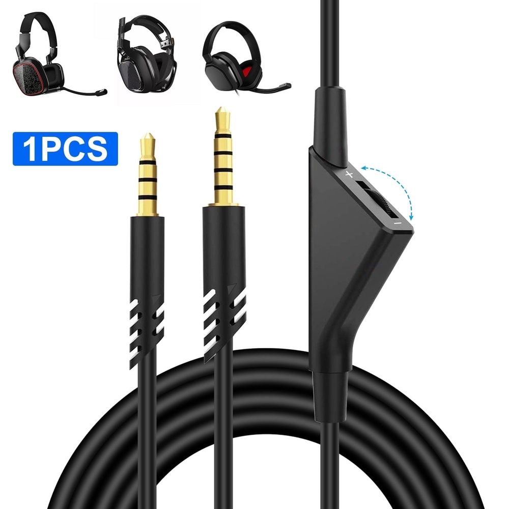 Replacement Cable for Astro A10 A30 A40 Headsets Cord Lead Compatible with Play-Station 4 PS-4 Xbox One Headphone Audio Extension Cable - 6.5ft/1Pcs