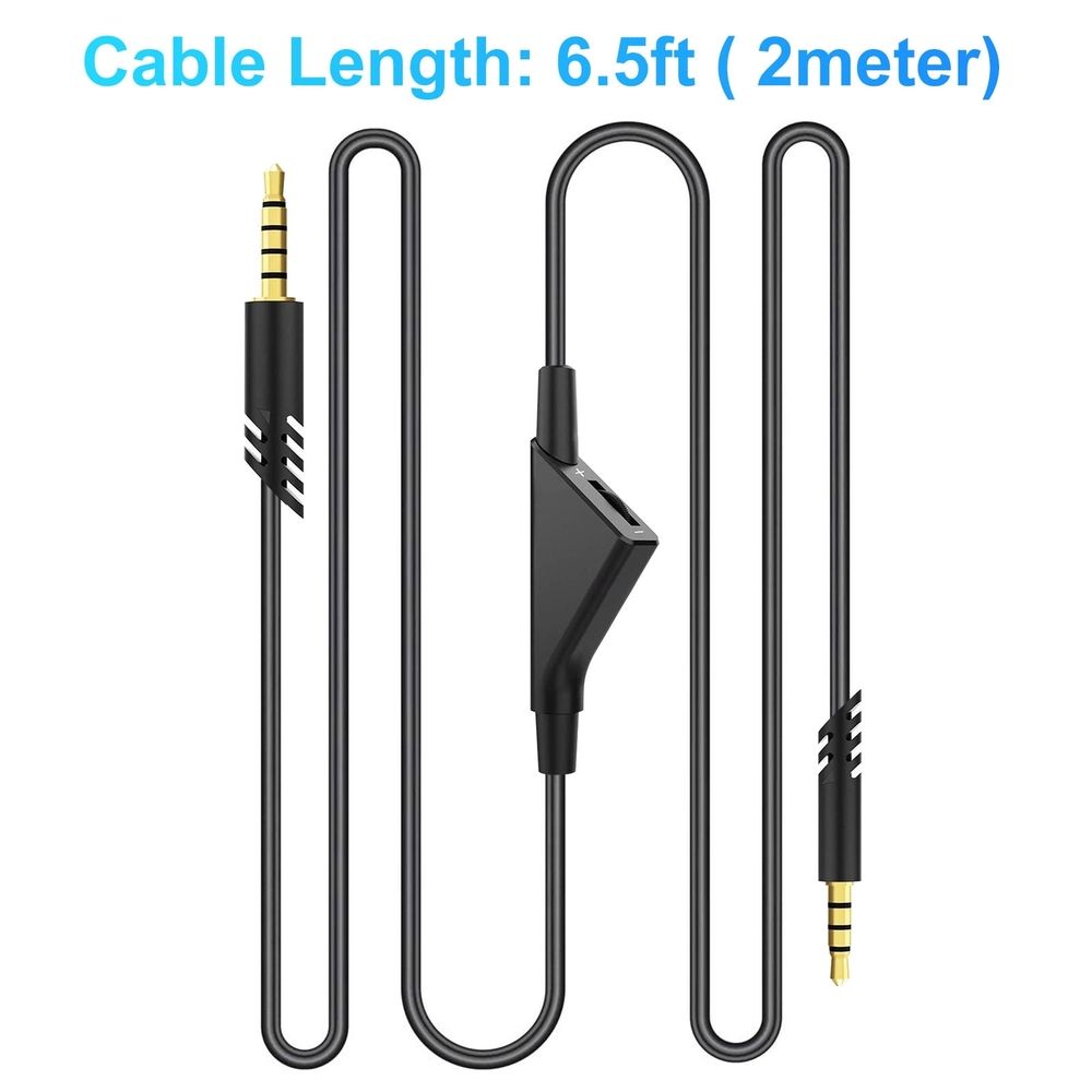 Replacement Cable for Astro A10 A30 A40 Headsets Cord Lead Compatible with Play-Station 4 PS-4 Xbox One Headphone Audio Extension Cable - 6.5ft/1Pcs