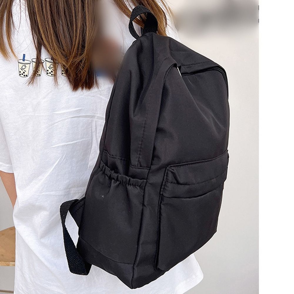 Backpack,Solid Color Basic Plain Design, Lightweight Casual Nylon Bookbag, Waterproof Travel Bag Compatible with Laptops, Daypack for Everyday Style