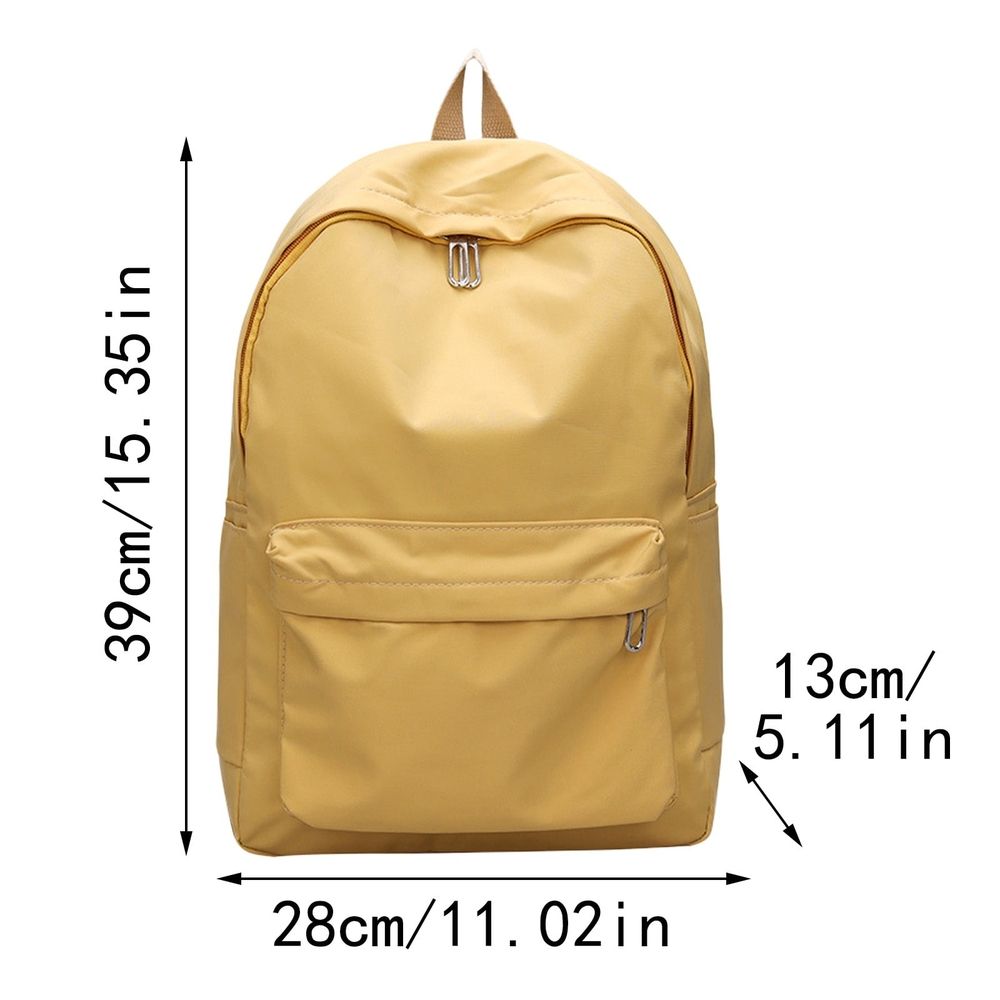 Backpack,Solid Color Basic Plain Design, Lightweight Casual Nylon Bookbag, Waterproof Travel Bag Compatible with Laptops, Daypack for Everyday Style