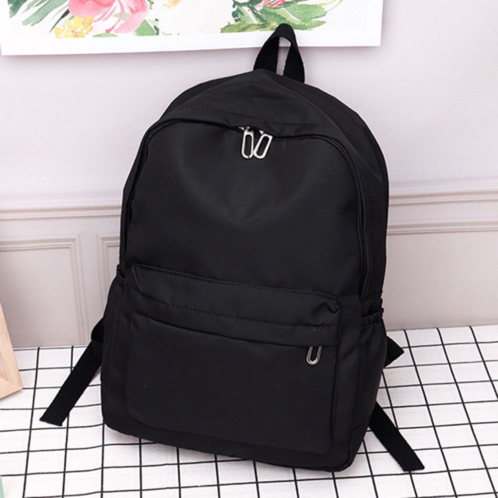 Backpack,Solid Color Basic Plain Design, Lightweight Casual Nylon Bookbag, Waterproof Travel Bag Compatible with Laptops, Daypack for Everyday Style